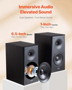 VEVOR Passive Bookshelf Speaker, Book Shelf Stereo Speakers - Image 2
