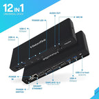 VisionTek VT4500 12in1 Docking Station Dual Monitor 4K – x2 HDMI, x2 DisplayPort - Image 2