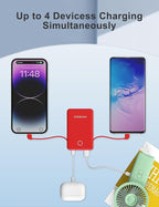 6000mah Ultra Slim Built in Cables Power Bank, Card Size Built in USB C Cords - Image 5