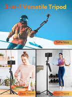 70” Auto Face Tracking Tripod, Extendable 360° Rotation Phone Tripod - Image 5