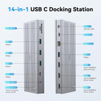 USB C Docking Station 3 Monitors - Image 2
