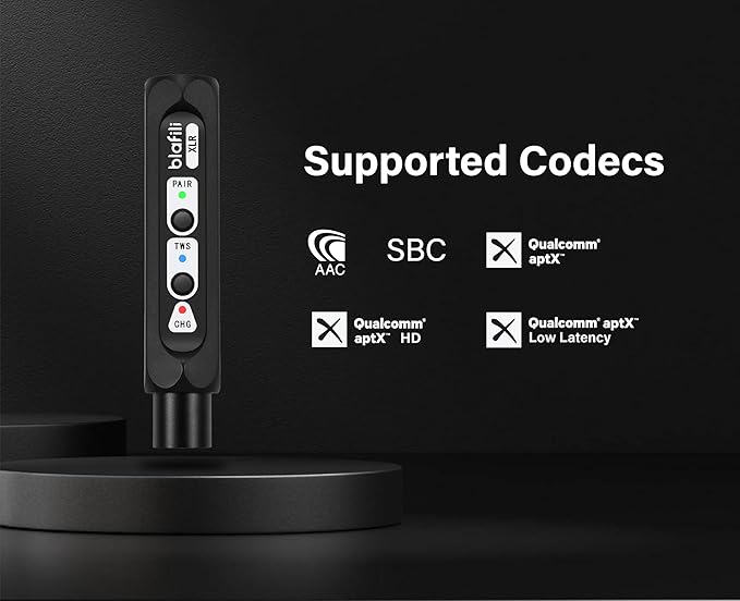 XLR Portable Bluetooth v5.1 Music Receiver, aptX HD aptX Low Latency AAC SBC TWS - Image 4