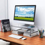 Egchi Acrylic Monitor Stand, 2 Tiers Computer Monitor Riser, Computer - Image 7