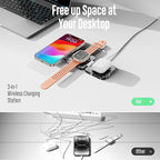 Fast Wireless Charger, Magnetic Foldable 3 in 1 Charging Station - Image 4