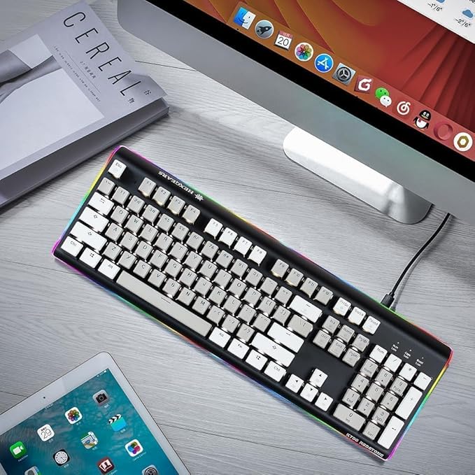 Hexgears GK735 Wired Full Size Mechanical Keyboard, Aluminum Housing Built - Image 8