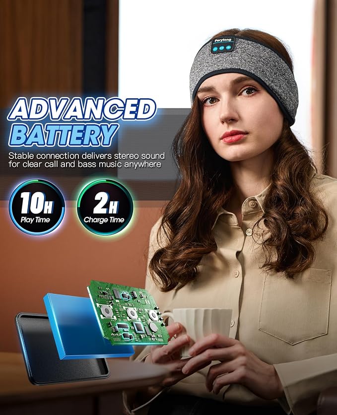 Perytong Bluetooth Sleep Headphones Headband - Image 6