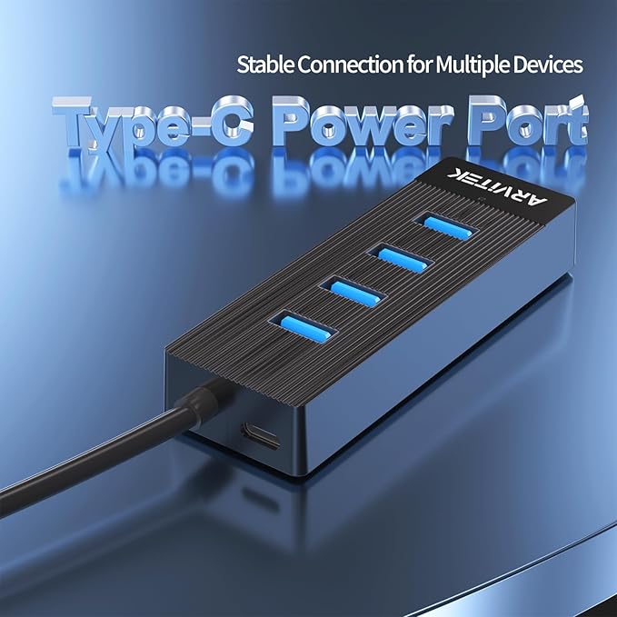 10Ft 4-Port USB 3.0 Hub Long Cable - Image 5