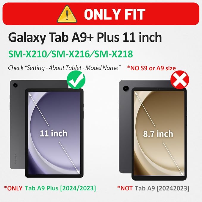 HXCASEAC Case for Samsung Galaxy Tab A9+/ A9 Plus 11 Inch, Protective - Image 7