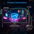 SANSUI 24 Inch Gaming Monitor 180Hz, DP 1.4 & HDMI 2.0 Ports High Refresh Rate - Image 6