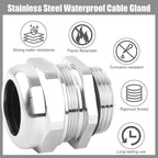 NPT 1" Stainless Steel Waterproof Cable Gland IP68 Waterproof Cable Gland - Image 4