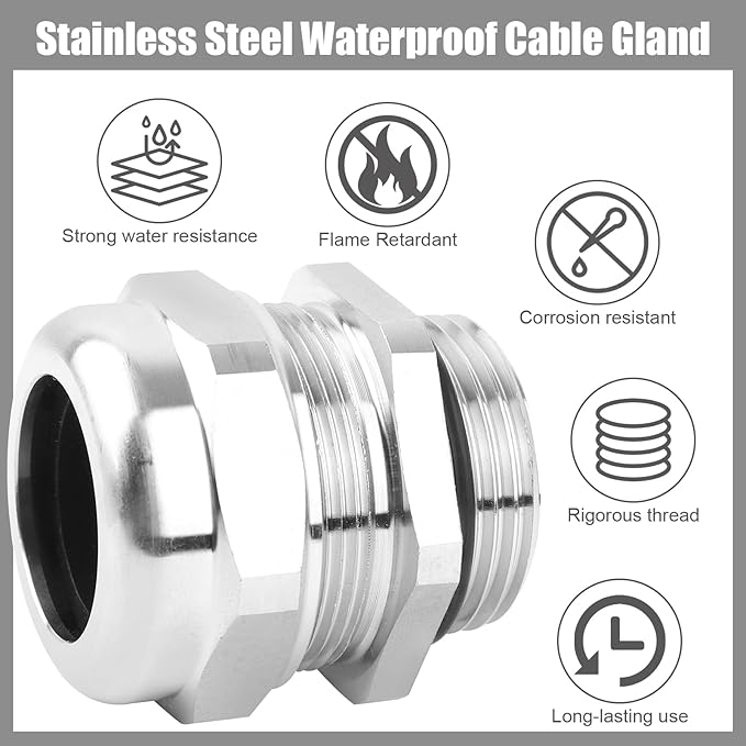 NPT 1" Stainless Steel Waterproof Cable Gland IP68 Waterproof Cable Gland - Image 4