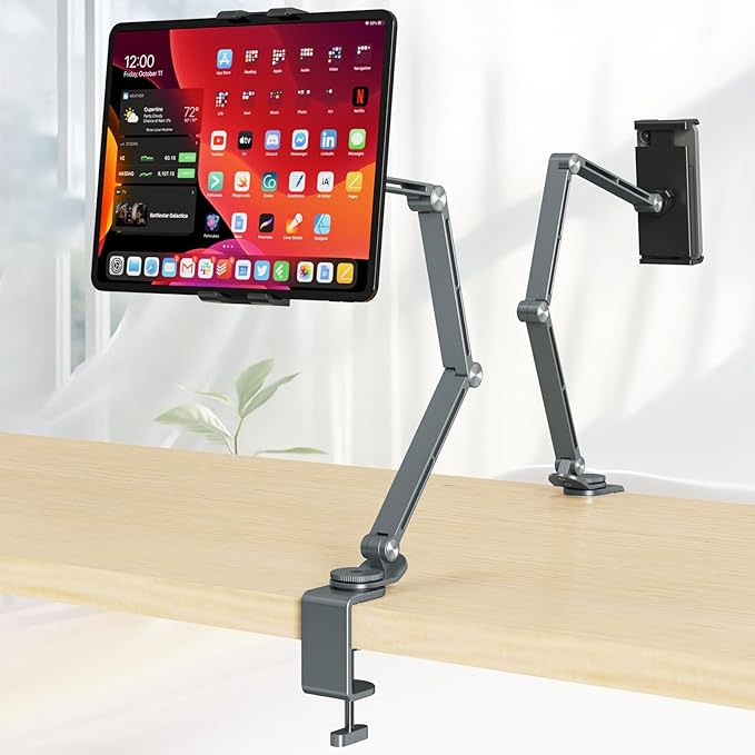 Tablet Stand Holder, Adjustable Foldable Tablet Arm iPad Desk Mount by Houele