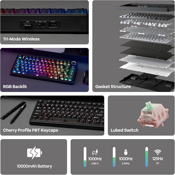 EPOMAKER x Aula F75 Ultra Wireless Gaming Keyboard - Image 3