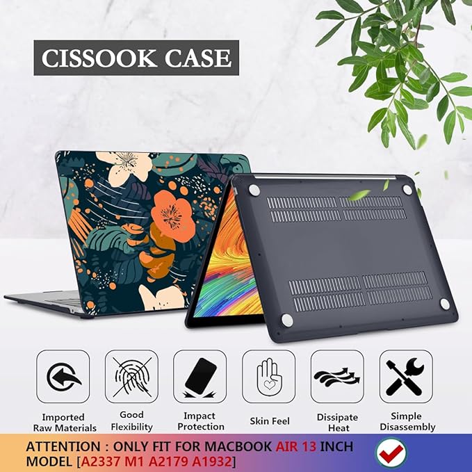 CISSOOK Compatible with MacBook Air 13 inch Case 2021 2020 2019 2018 Release M1 - Image 6