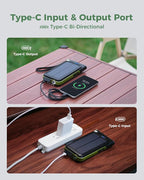 GOODaaa Solar Power Bank, 45800mAh Wireless Portable Charger Built-in Cables - Image 5