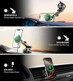 for MagSafe Car Mount Charger Dash Vent Windshield Wireless Car Charger - Image 3