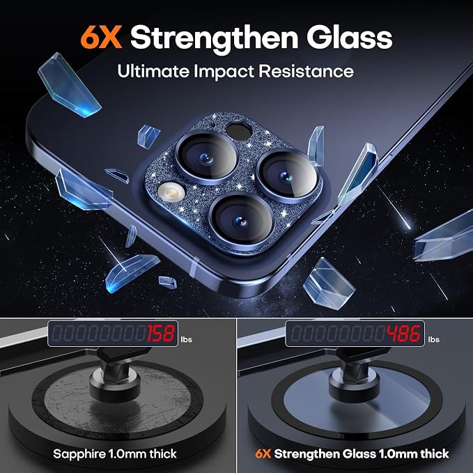 Camera Lens Protector for iPhone 16 Pro Max/16 Pro/15 Pro Max/15 Pro/14 Pro - Image 6