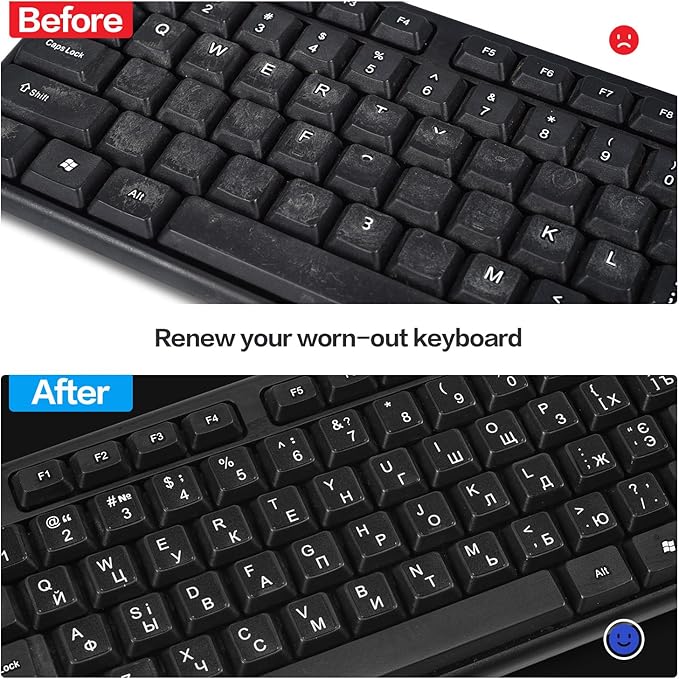 Ukrainian Keyboard Stickers, Ukraine Keyboard Letters Replacement Sticker - Image 4