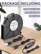 75mm x 15mm USB Cooling Blower Fan 5V DC Brushless Small Computer Case Fan - Image 7