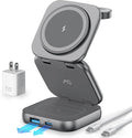 5-in-1 Wireless Charger for MagSafe, AC ISLAND Portable Travel Charging Station by ACISLANDDirect