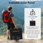 Portable Solar Panel 220W 40V Monocrystalline Foldable Solar Panels Charger - Image 3