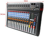 12 Channel Audio Mixer, DJ Soundboard Sound Mixer Console - Image 4