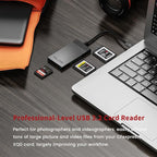 3-in-1 CFexpress/XQD/SD 4.0 UHS-II Card Reader USB C, VELOGK Dual-Slot USB 3.2 - Image 4