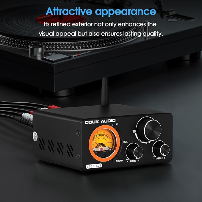 Douk Audio 2 Channel TPA3255 Bluetooth Amplifier 300W x2, Turntable Phono Amp - Image 6