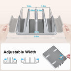 JARLINK 4-in-1 Adjustable Vertical Laptop Stand Holder, Aluminum Dual Slots - Image 2