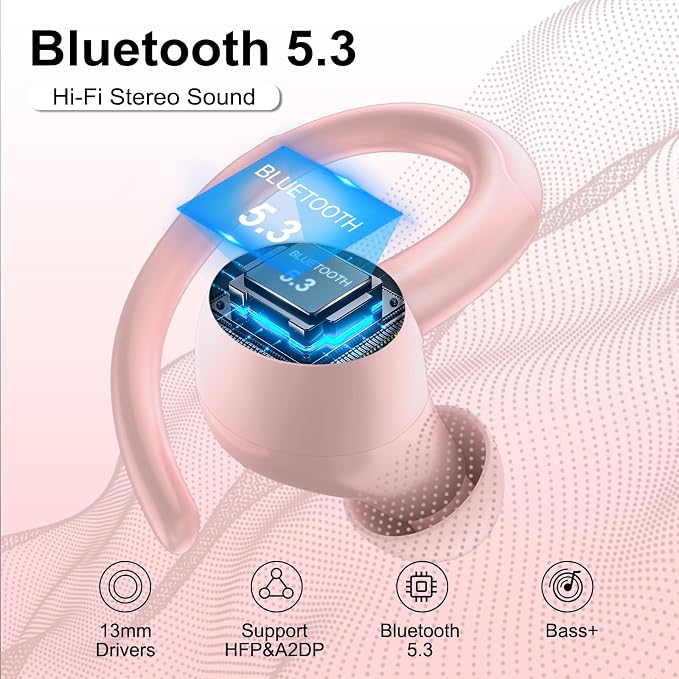 Wireless Earbuds Bluetooth 5.3 Headphones Sports, 48Hrs Playtime Bluetooth - Image 2