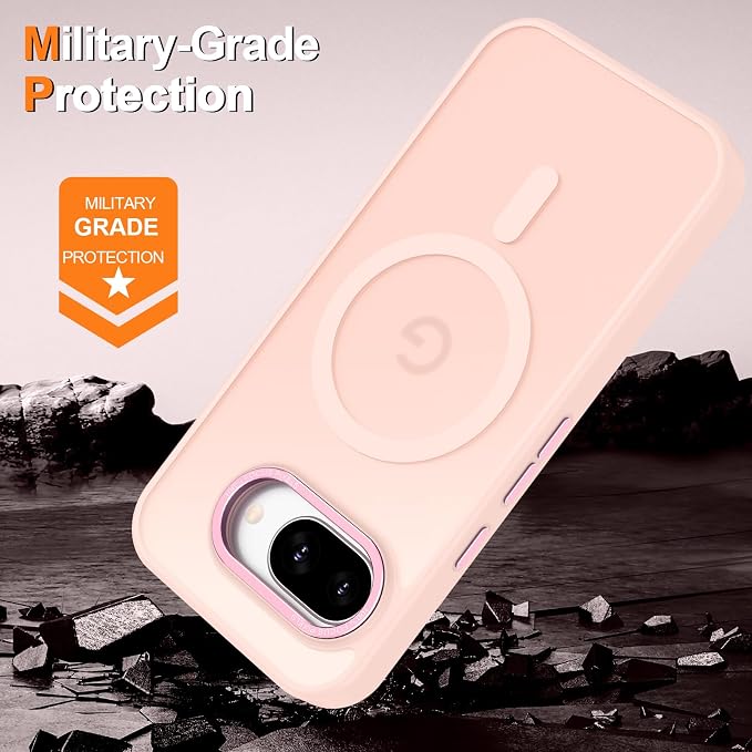 Magnetic for Google Pixel 9a Case, Shockproof Slim Translucent Matte Anti-Slip - Image 6