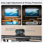 4-in-1 4K Webcam with Microphone and Speaker, Noise Cancellation, Privacy Cover - Image 6