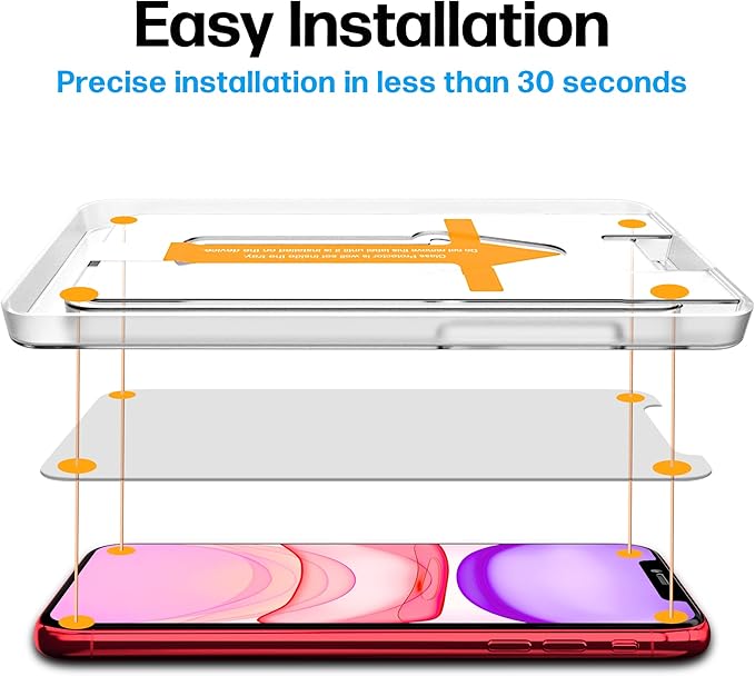 Power Theory Designed for iPhone 11, iPhone XR Screen Protector Tempered Glass - Image 2