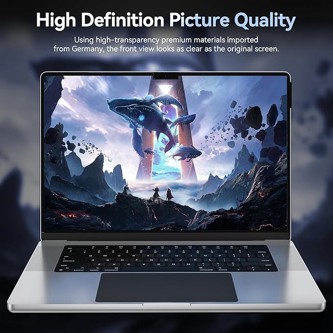 Privacy Screen Protector for MacBook Pro 16 Inch, Easy On/Off Removable Anti - Image 6