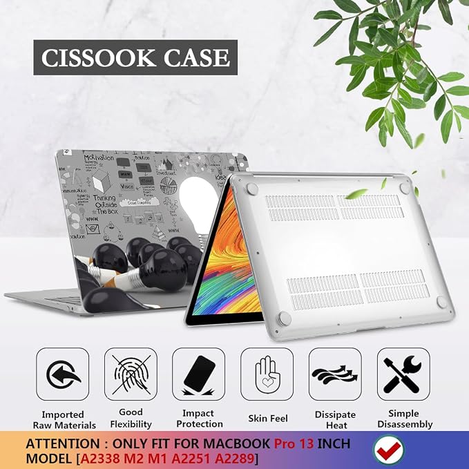 CISSOOK Creative Bulb Case for MacBook Pro 13 Inch 2025-2020 Release A2338 - Image 6