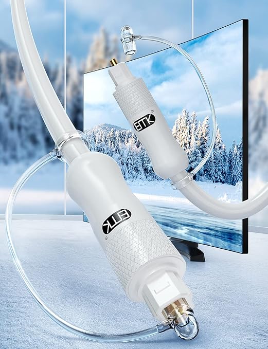 EMK White Optical Audio Cable - Image 2