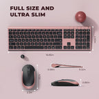 Wireless Keyboard and Mouse, Vssoplor 2.4GHz Rechargeable Compact Quiet - Image 6