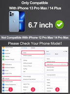 2 Pack Matte Screen Protector for iPhone 13 Pro Max/14 Plus 6.7 Inch, - Image 2