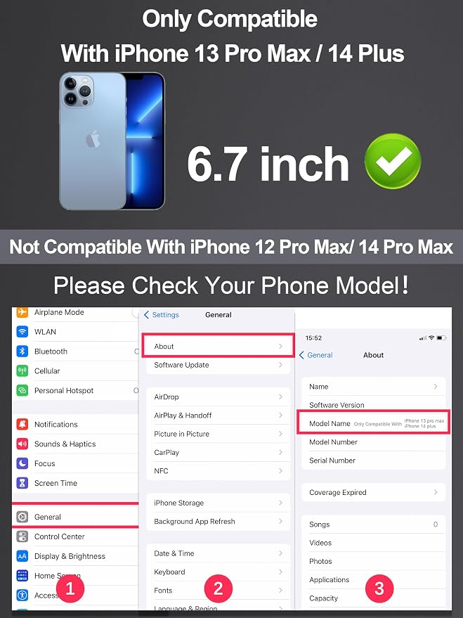 2 Pack Matte Screen Protector for iPhone 13 Pro Max/14 Plus 6.7 Inch, - Image 2