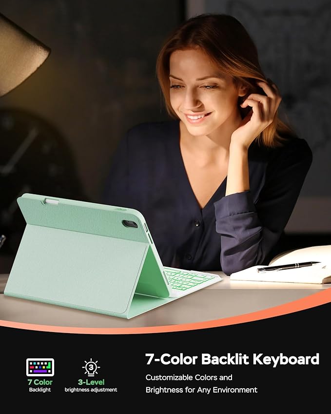Folio Keyboard Case for iPad 10th Gen 10.9 inch and iPad 11th, Magnetic - Image 8