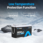12V 300AH Low Temp Cutoff LiFePO4 Battery, Built in 200A BMS, Max 2560W Power - Image 4