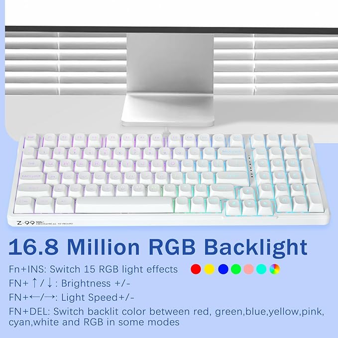 HUO JI E-Yooso Creamy Mechanical Keyboard Wired, Hot Swappable, Pre-lubed - Image 6