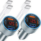 iPhone Fast Car Charger, 65W 4-Port USB C Car Phone Charger Adapter by Avatcen