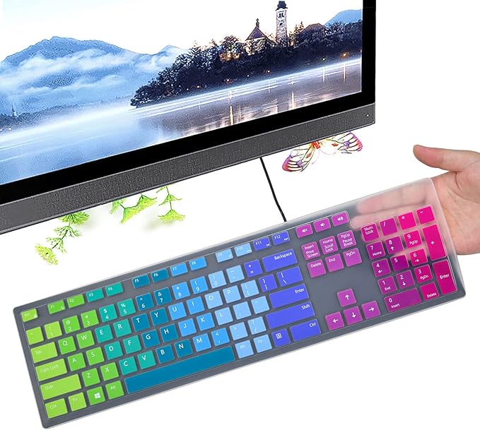 Colorful Keyboard Cover for Dell KM636 Wireless Keyboard/Dell KB216 KB216t by CaseBuy