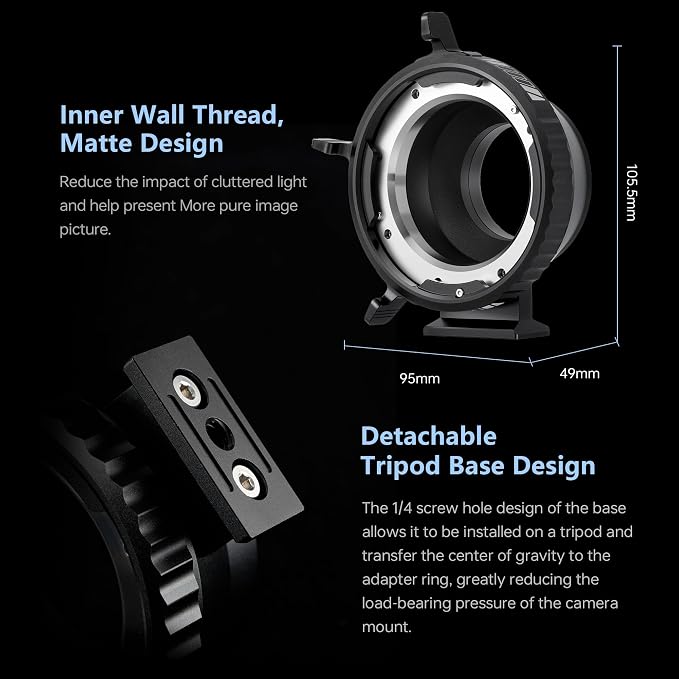 VILTROX PL-X Lens Adapter, Lens Converter Ring Camera Lens Mount Adapter Ring - Image 7