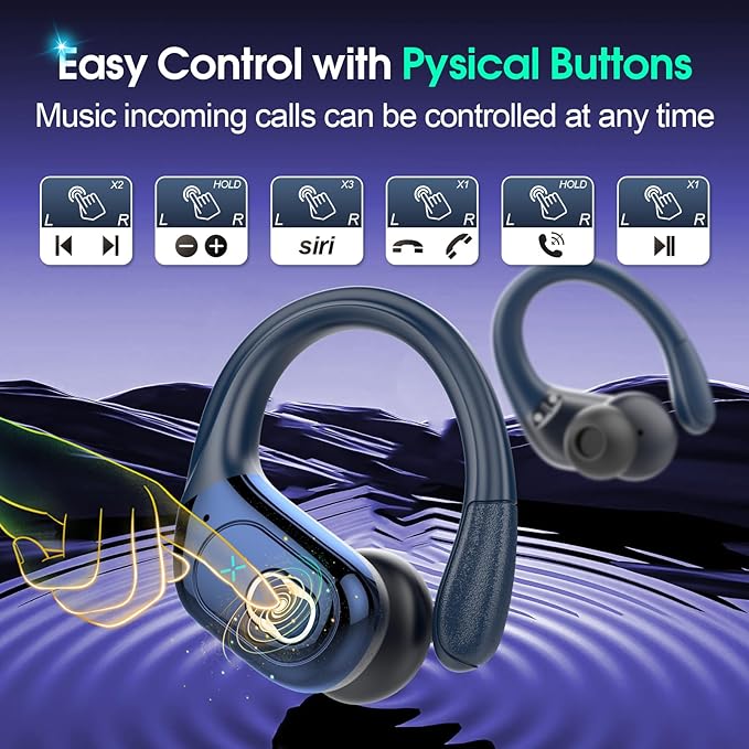 Wireless Earbuds 75hrs Bluetooth 5.4 Headphone Sport, 2026 Bluetooth Earbuds - Image 7