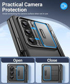 BERFY for Z Fold 7 Case with 9H Tempered Screen Protector, Military Grade - Image 3