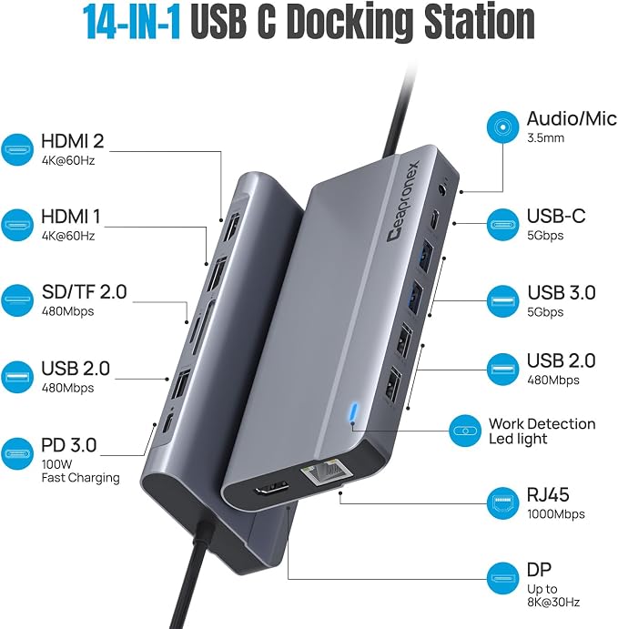 USB C Docking Station UBS C Hub - Image 2