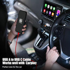 3-Pack Red USB A to USB C Cable，USB to USB C Car Carplay Cable - Image 2