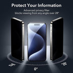 ESR 3+1 Pack for iPhone 15 Pro Max Privacy Screen Protector Set, Anti-spy - Image 2
